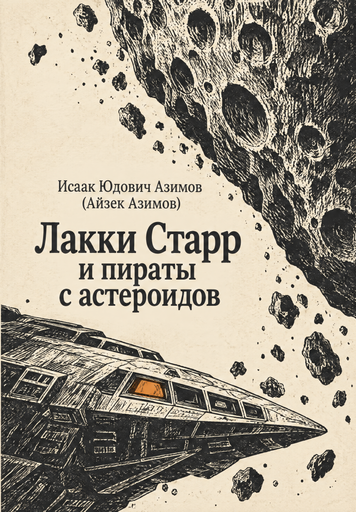 Книга &laquo;Лакі Старр і пірати астероїдів&raquo; &mdash; обкладинка