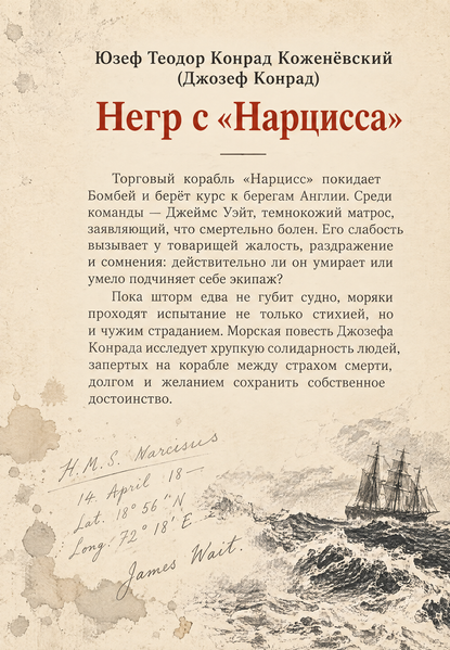Книга &laquo;Негр із &laquo;Нарциса&raquo;&raquo; &mdash; обкладинка