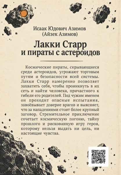 Книга &laquo;Лакі Старр і пірати астероїдів&raquo; &mdash; обкладинка