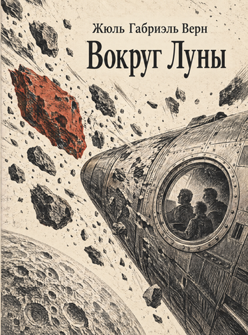 Книга &laquo;Вокруг Луны&raquo; &mdash; обложка