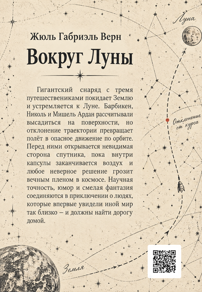 Книга &laquo;Вокруг Луны&raquo; &mdash; обложка