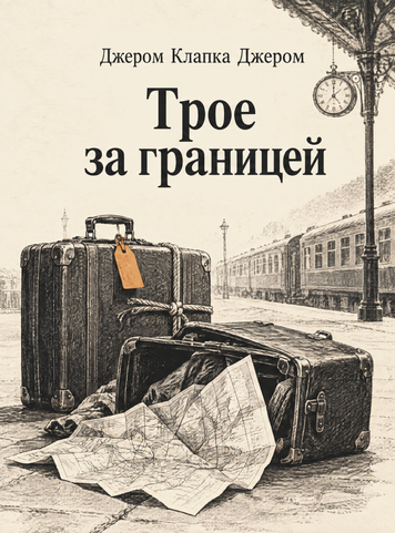 Книга &laquo;Трое за границей&raquo; &mdash; обложка
