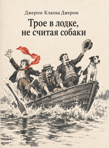 Книга &laquo;Троє в човні, не рахуючи собаки&raquo; &mdash; обкладинка