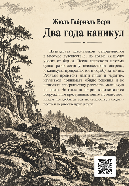 Книга &laquo;Два года каникул&raquo; &mdash; обложка