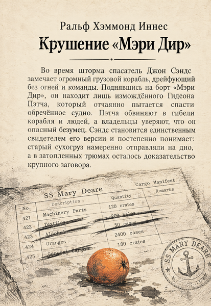 Книга &laquo;Аварія &laquo;Мері Дір&raquo;&raquo; &mdash; обкладинка