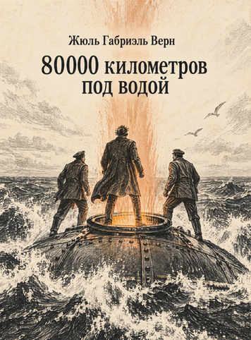 Книга &laquo;Двадцять тисяч льє під водою&raquo; &mdash; обкладинка