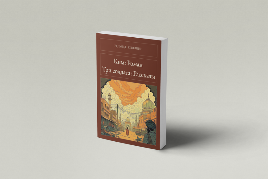 Книга &laquo;Том 1. Ким: Роман. Три солдата: Рассказы, М'яка обкладинка, російською&raquo; &mdash; обложка
