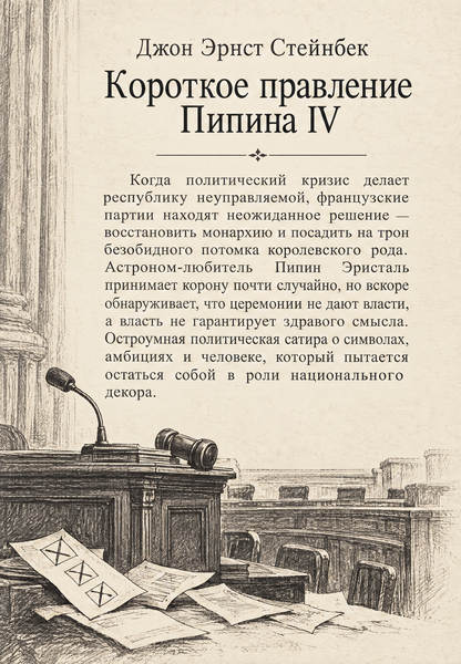 Книга &laquo;Короткое правление Пипина IV&raquo; &mdash; обложка