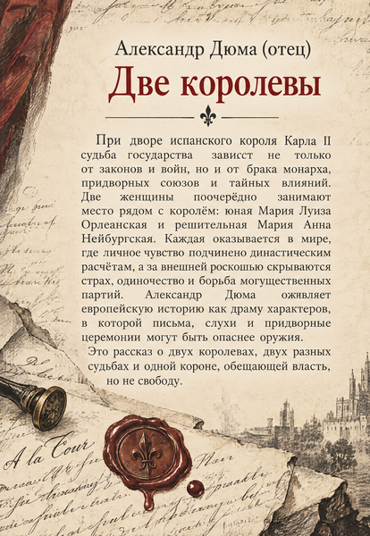 Книга &laquo;Дві королеви&raquo; &mdash; обкладинка