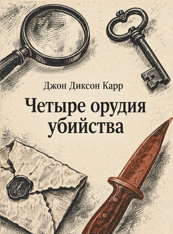 Книга &laquo;Четыре орудия убийства&raquo; &mdash; обложка