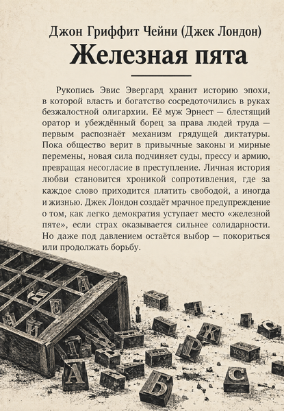 Книга &laquo;Залізна п&rsquo;ята&raquo; &mdash; обкладинка